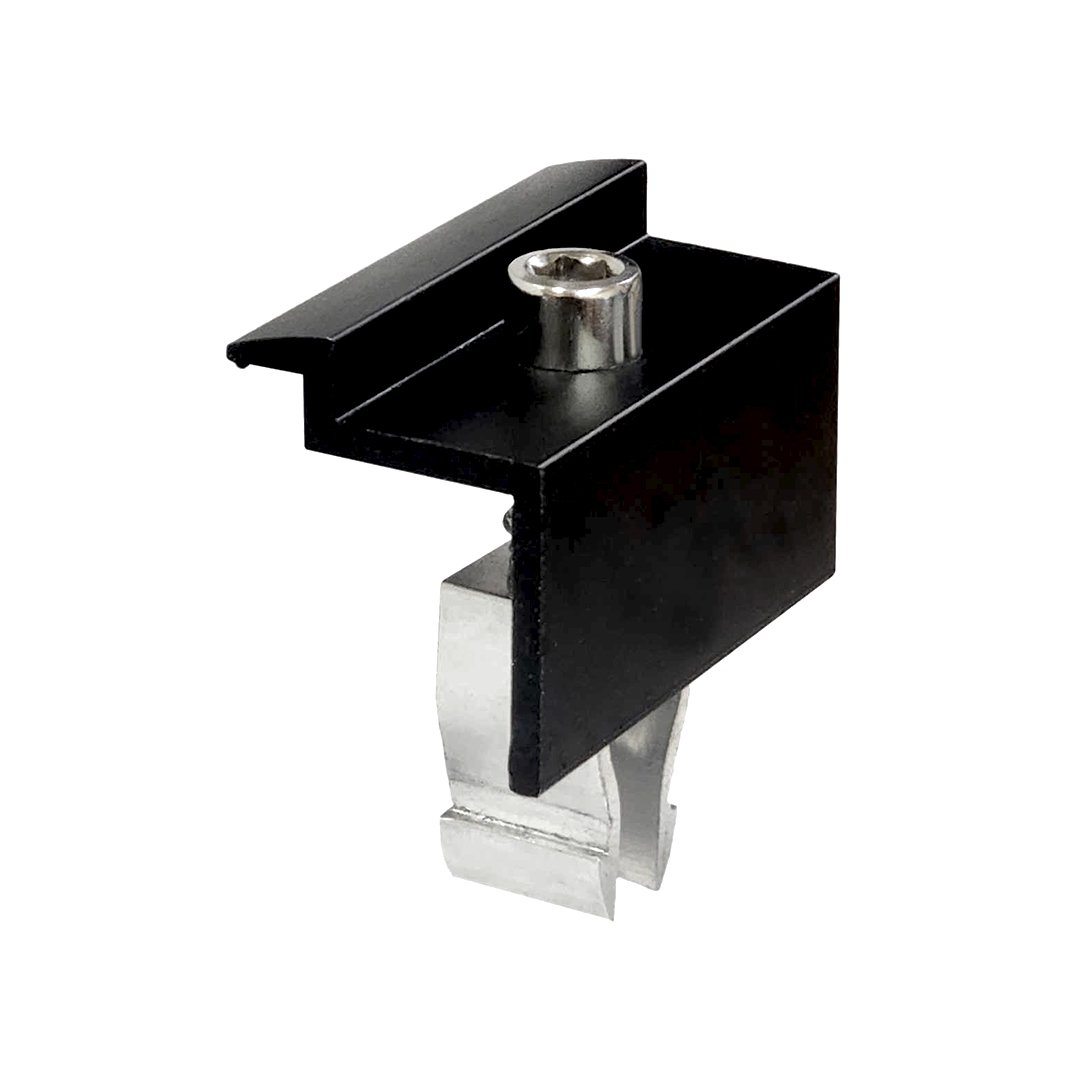 Päätykiinnike musta, 20 kpl